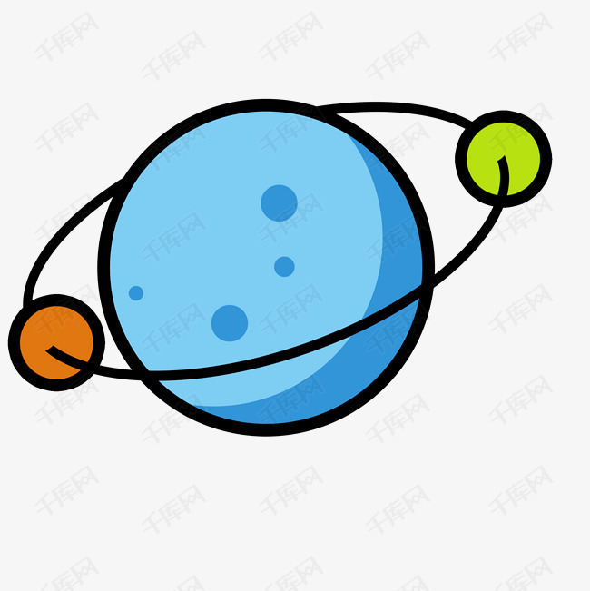 彩色手绘圆弧物理元素