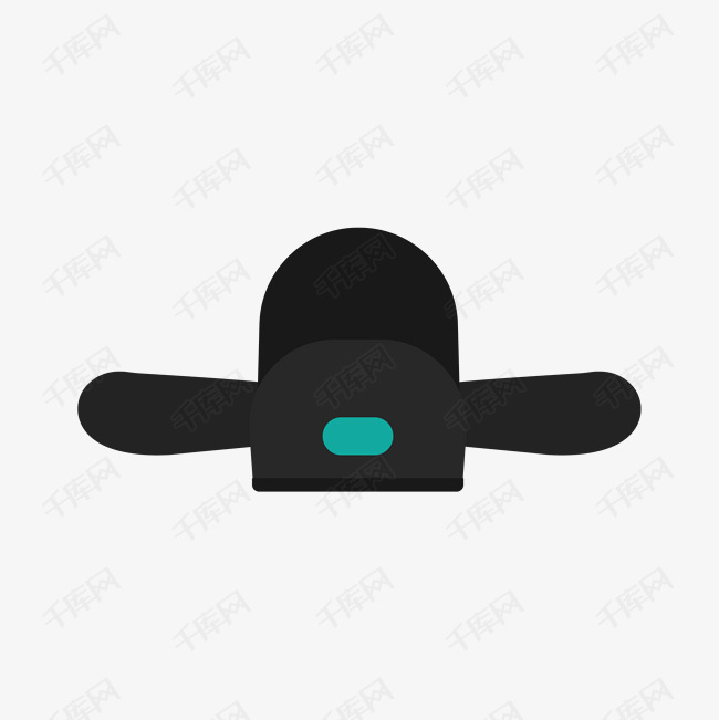 黑色手绘乌纱帽