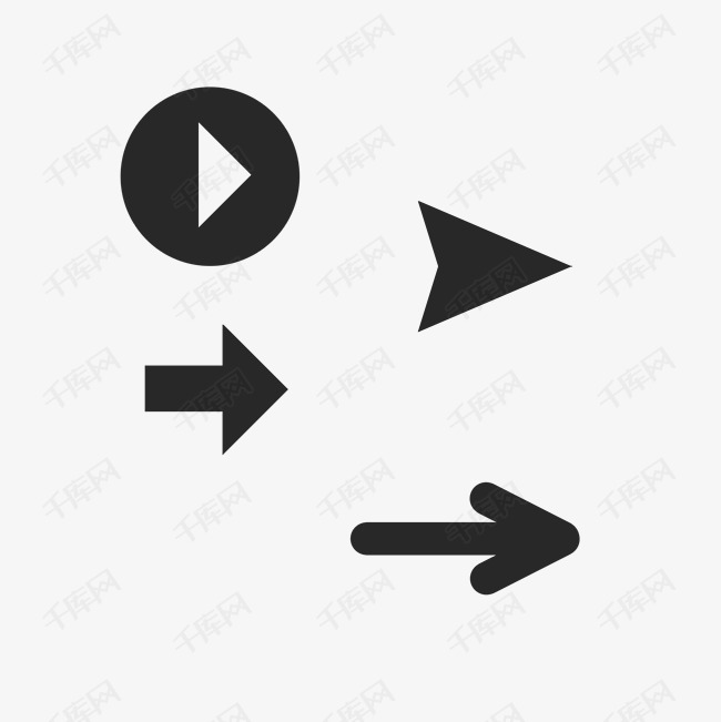 复古风向右箭头图标素材图片免费下载-千库网