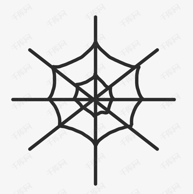 简笔蜘蛛网