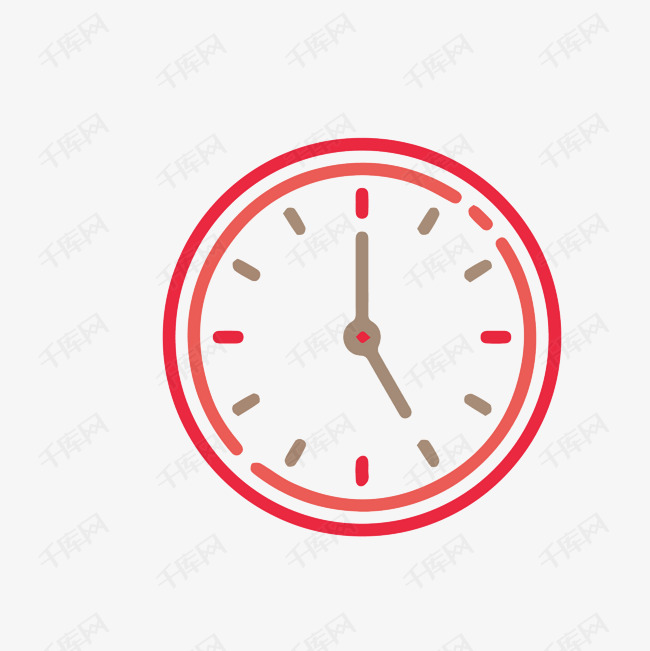 卡通扁平化时钟设计素材图片免费下载-千库网
