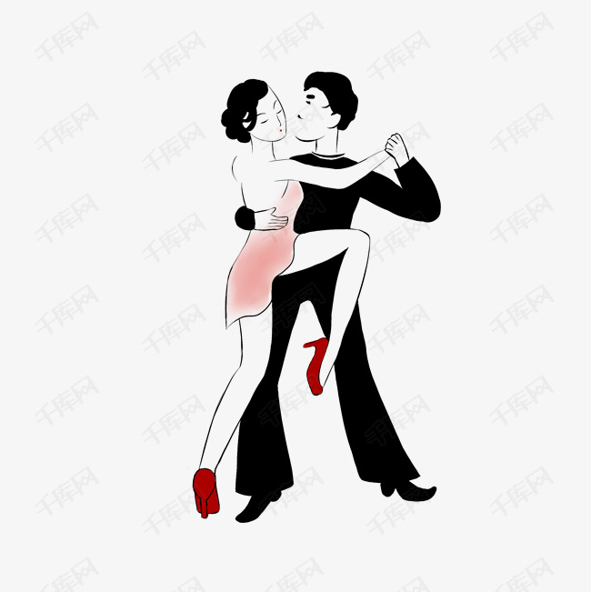 手绘双人拉丁舞