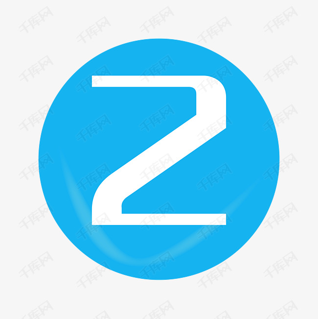 天蓝色的数字序号2图标艺术字设计图片-千库网