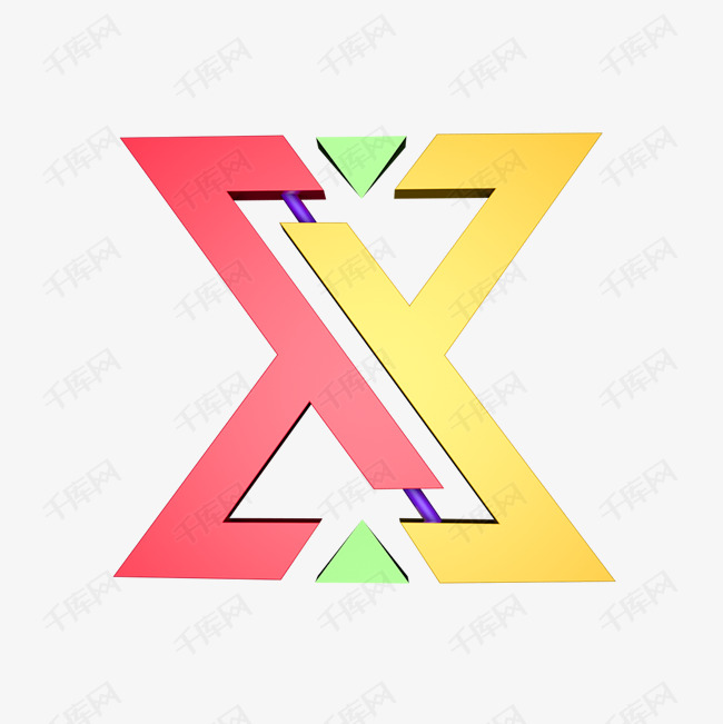字母X简约时尚LOGO企业标志