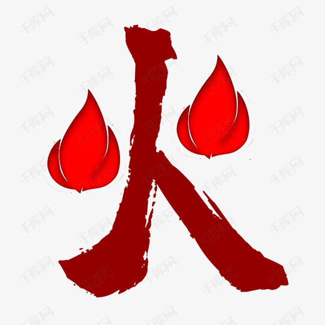 火艺术字设计图片-千库网