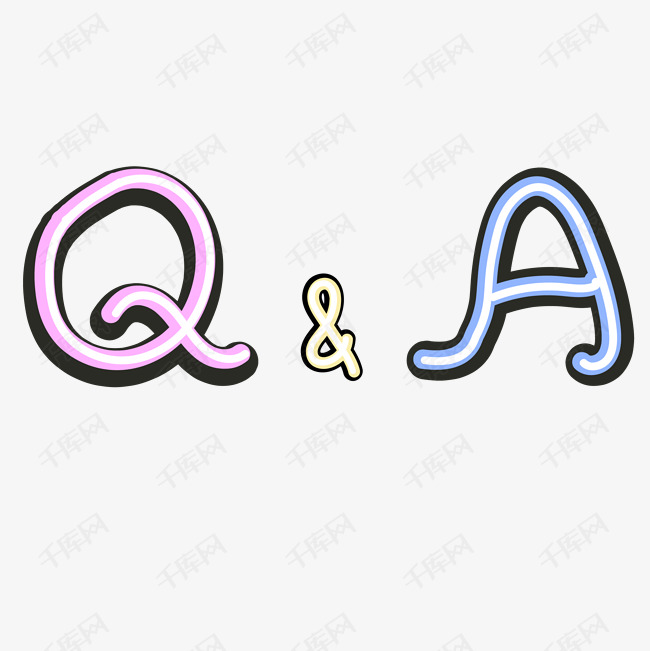 Q&A艺术字设计图片-千库网