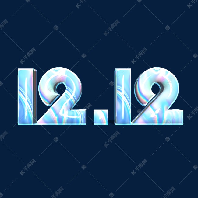 12.12酸性创意字体设计双12电商促销