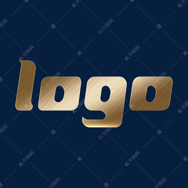 金色大气logo字体设计psd