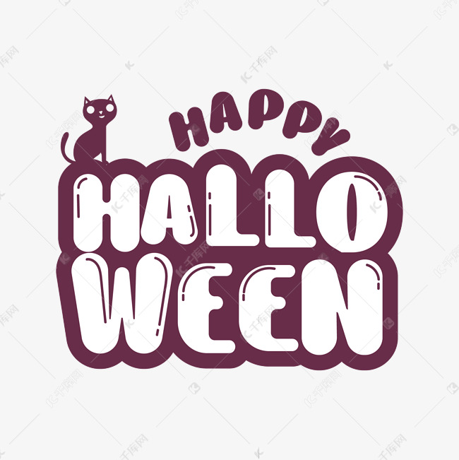 HappyHalloween字体设计