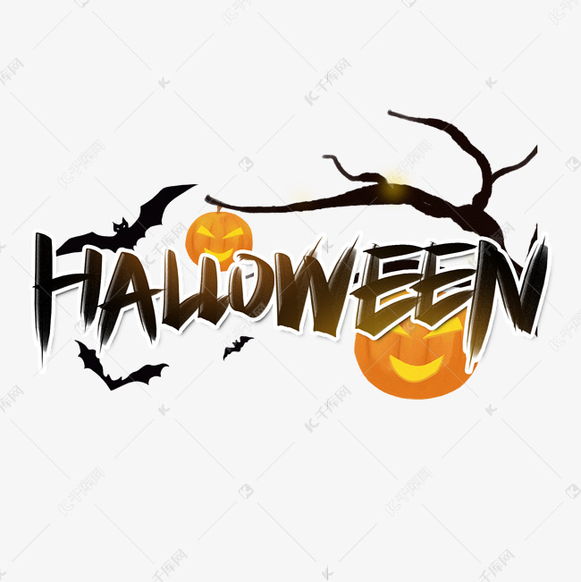 万圣节halloween手写字