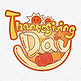 感恩节卡通手绘涂鸦太阳南瓜ThanksgivingDay