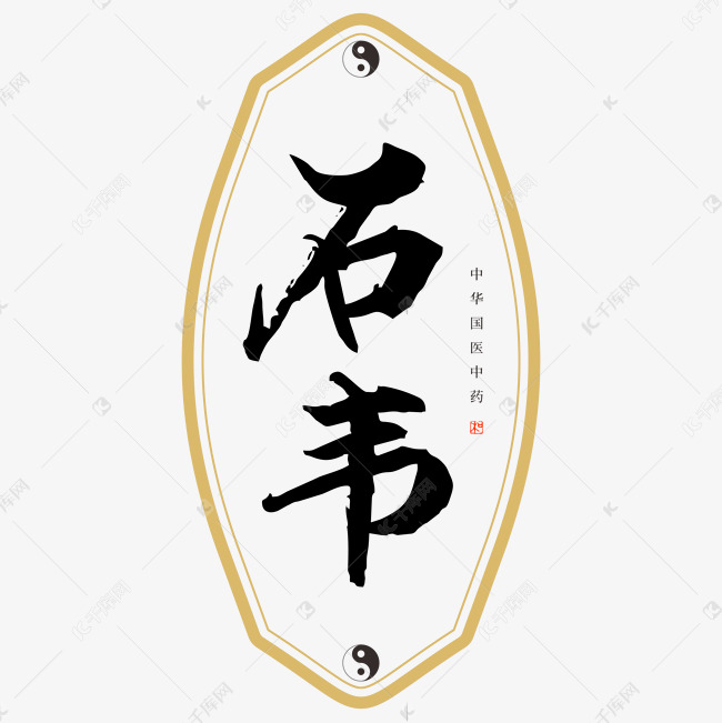 中药石韦艺术字