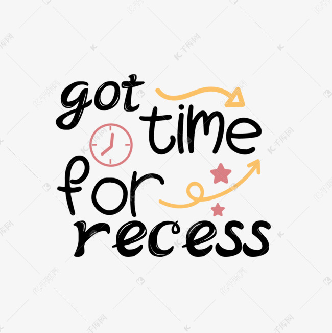 svg有时间手绘黑色插画英文休息