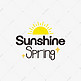svg卡通黑色阳光明媚的春天英文字母手绘太阳插画