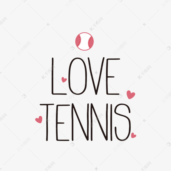 爱网球短语svg艺术字