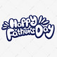 happyfatherday创意艺术字设计