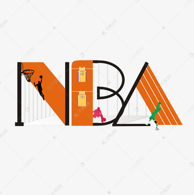 NBA主题运动艺术字