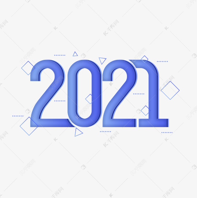 2021科技几何装饰风格字体