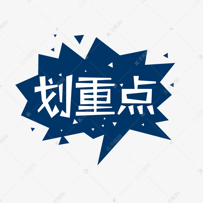 划重点创意字