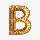 金属质感立体字母B