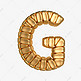 金属质感立体字母G