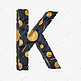 黑金质感字母K