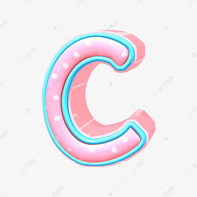 字母C立体艺术字