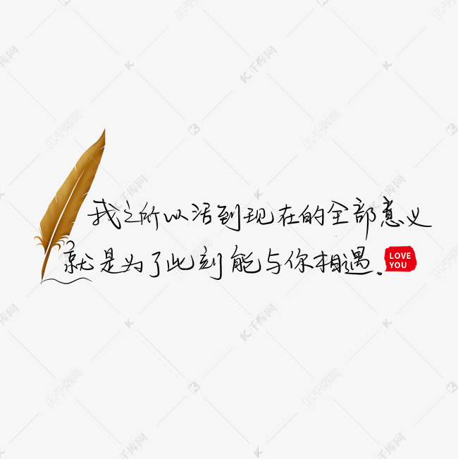 我之所以活到现在的全部意义就是为了此刻能与你相遇