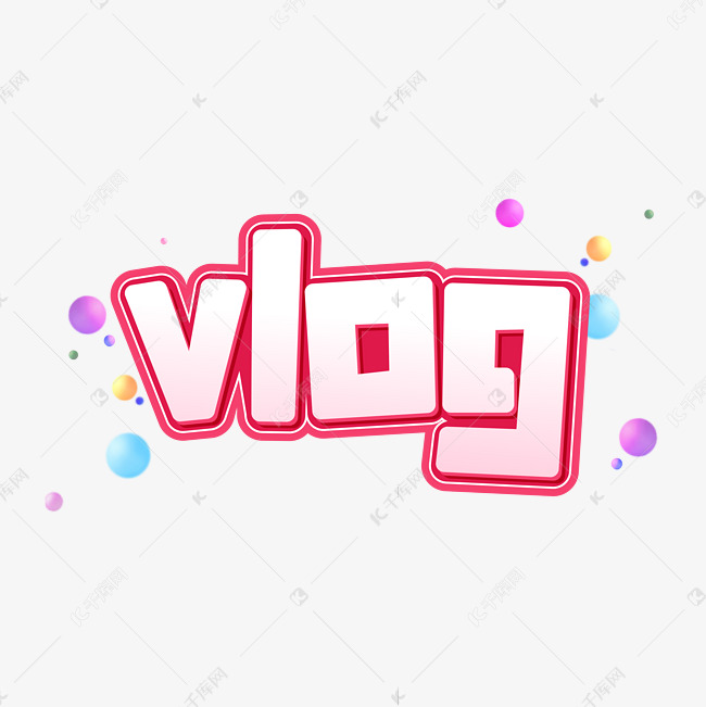 vlog视频博客字体