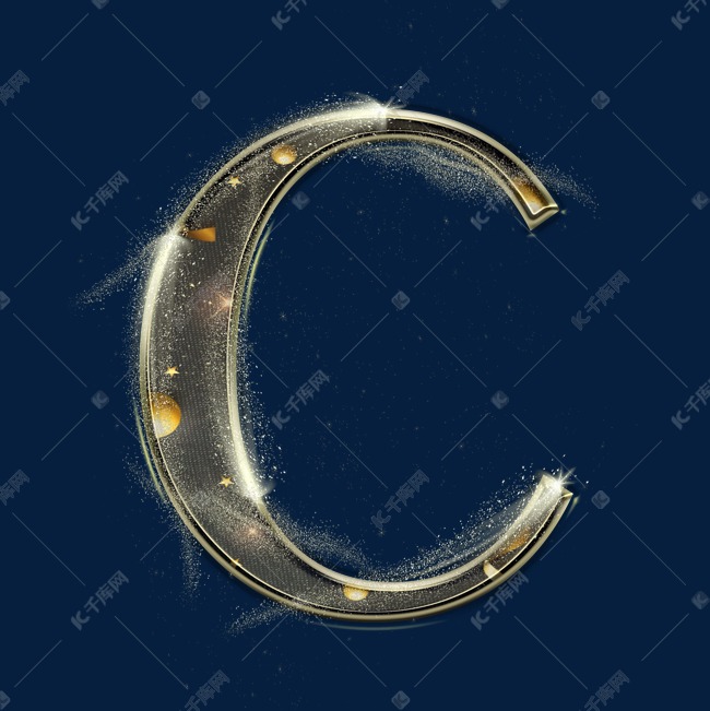 千库艺术文字频道为黑色星空字母c艺术字体提供免费下载的机会,更多