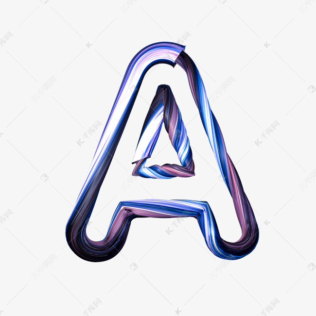 创意炫彩字母a