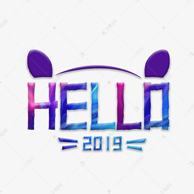 HELLO 您好可爱卡通创意主题字