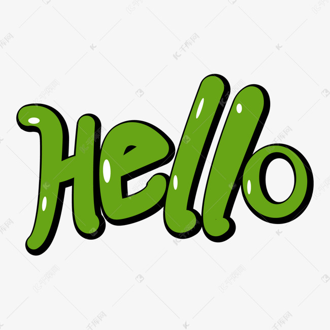 hello卡通艺术字体