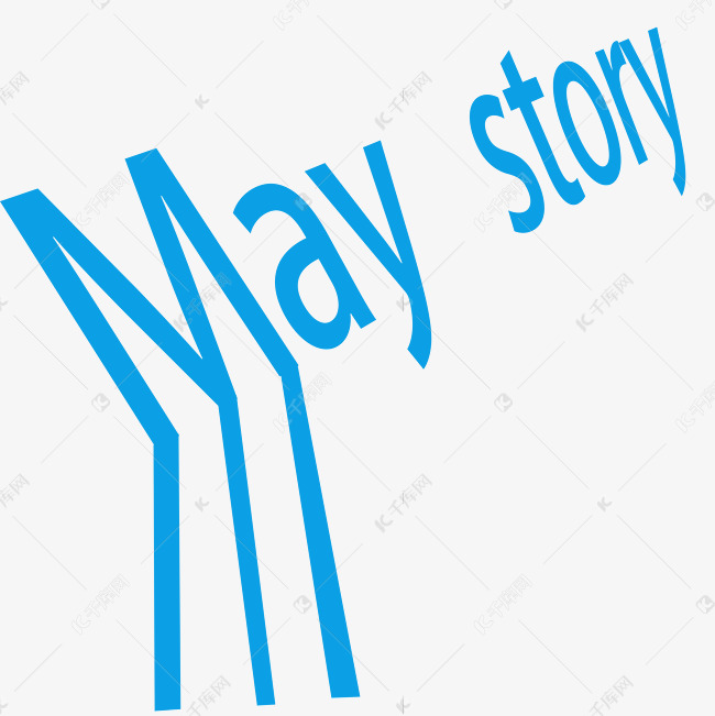 Maystory五月你好主题创意黑体文案