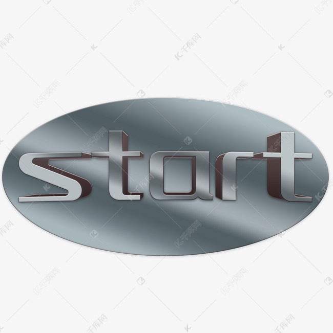 金属3d渐变风格免抠start