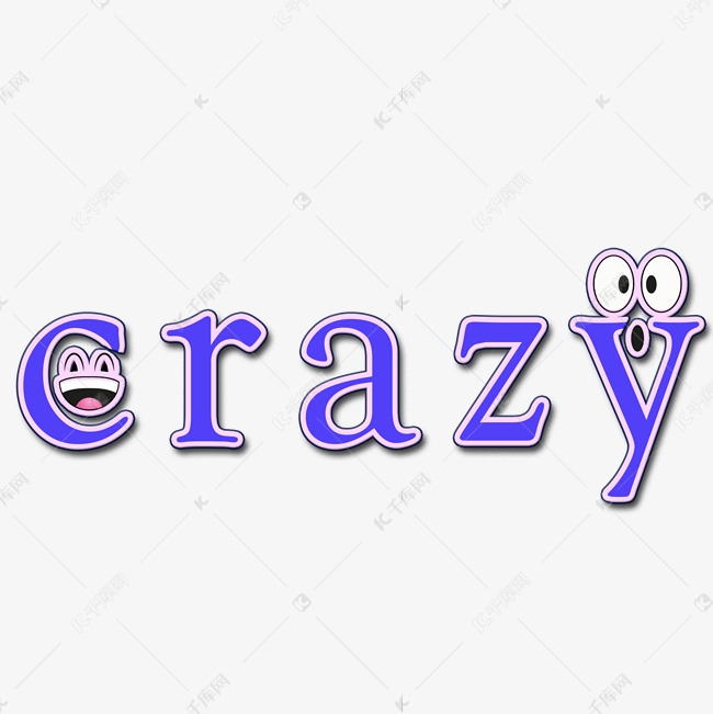 千库艺术文字频道为crazy矢量图艺术字体提供免费下载的机会,更多