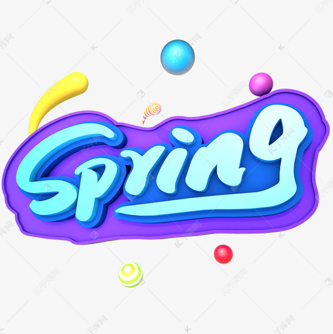 Spring创意夏天英文字设计