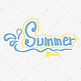 summer蓝色字体设计