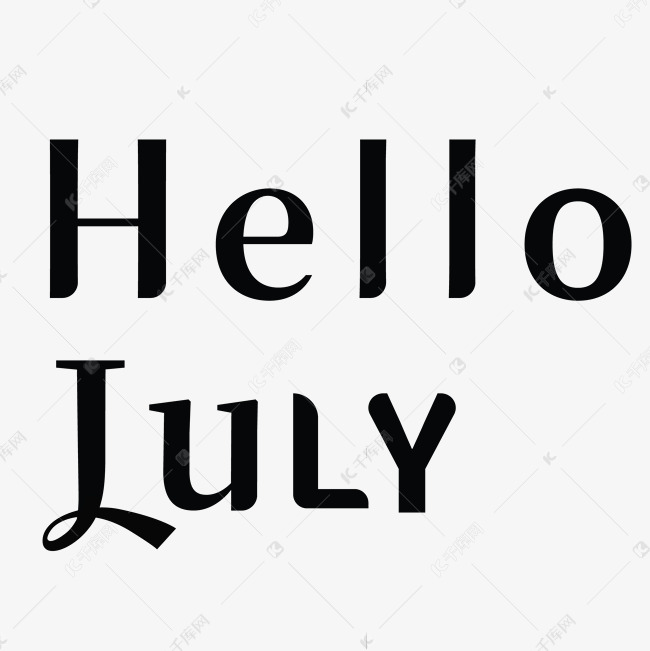 hellojuly卡通字体设计