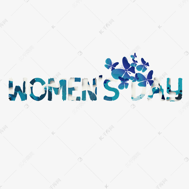 women's day妇女节英文艺术字体