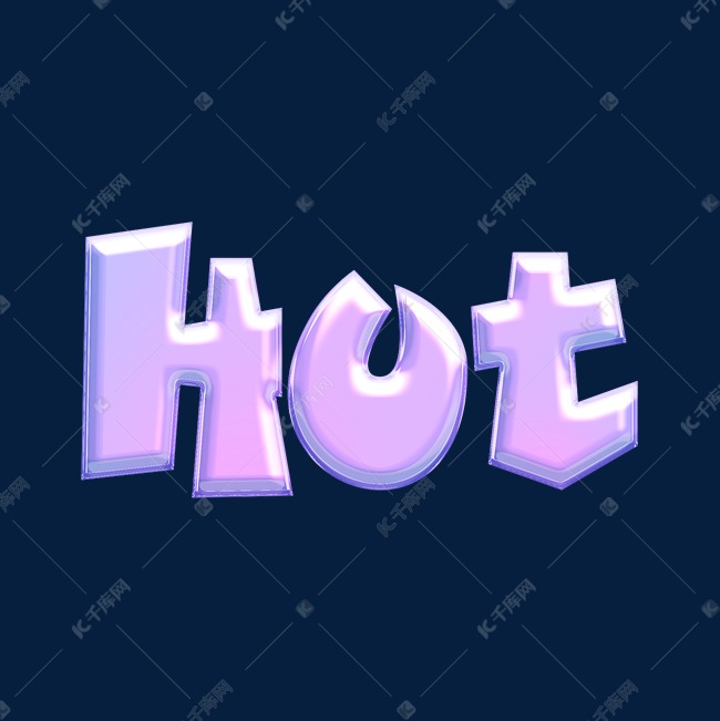 hot热英文酸性酷炫卡通