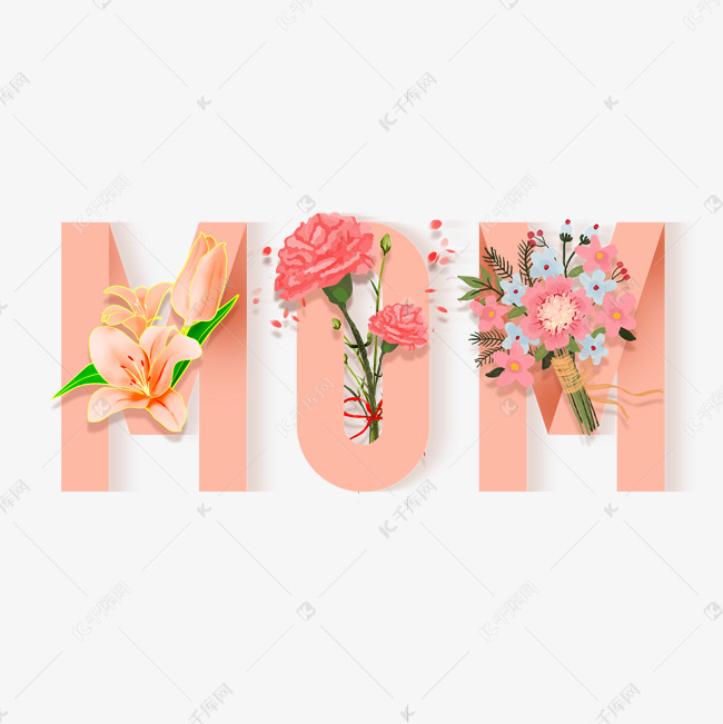 mom创意字体设计