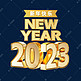 2023新年快乐happynewyear创意立体字体