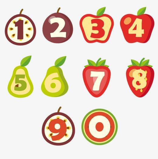 创意水果数字艺术字