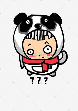 熊猫宝宝q版卡通角色人物形象聊天表情包不懂