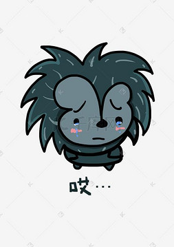 小刺猬q版卡通角色人物形象聊天17