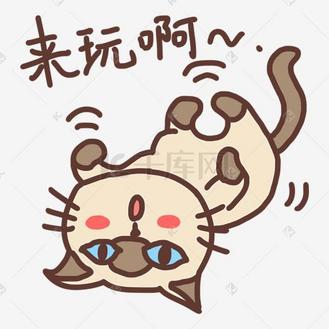 表情来玩啊猫咪插画