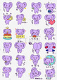 紫色大象哥哥各种表情包插画