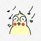 冷可爱手绘黄色鹦鹉表情包