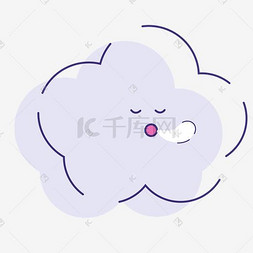  浅紫色白云 